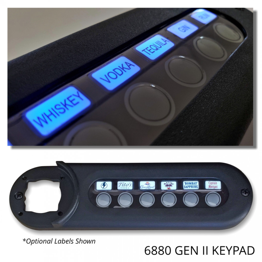 SIDEBAR 6880 Series GEN II Blue White LED Keypad Assembly